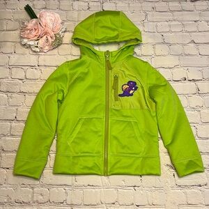 🌸 Lands’ End Bright Green Lined Hooded Jacket